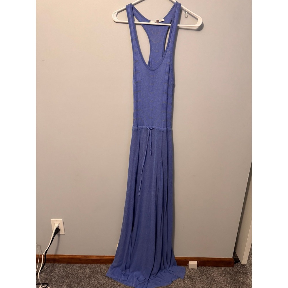 Victoria Secret Blue Sleeveless, Floor-Length Maxi Dress W/ Razorback Design - Picture 2 of 12